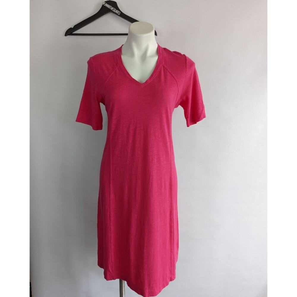Eileen Fisher Tee Shirt Dress Slub Pink Sz xs